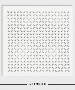 Bana crescent-punched gypsum tile.