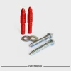 Bolt, nut, and washer.